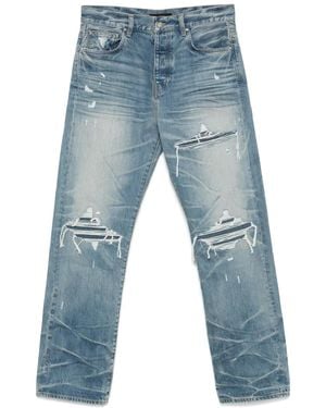 Amiri Distressed Straight-Leg Jeans - Blue