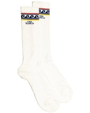 CASABLANCA Socks With Logo - White