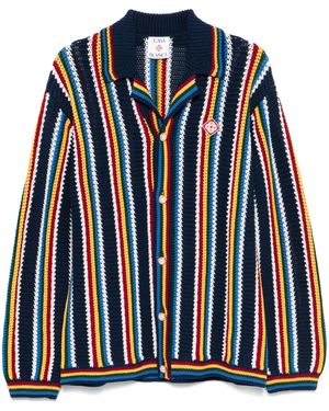 CASABLANCA Giacca-Camicia All'Uncinetto - Blu