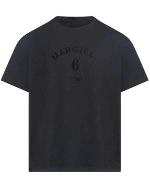 MM6 by Maison Margiela Mannequin-Print T-Shirt - Blue