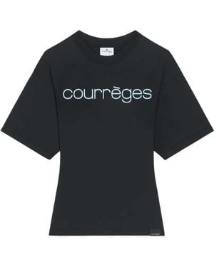 Courreges Logo T-Shirt - Black