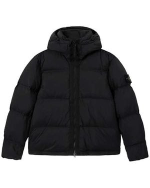 Stone Island Logo-Patch Padded Jacket - Black