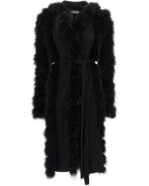 The Attico Dressing Gown Coat - Black