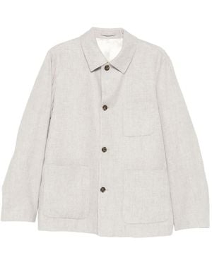 Lardini Giacca Con Tasche Applicate - Bianco