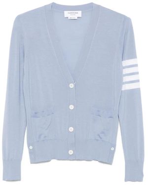 Thom Browne Virgin Wool Cardigan - Blue