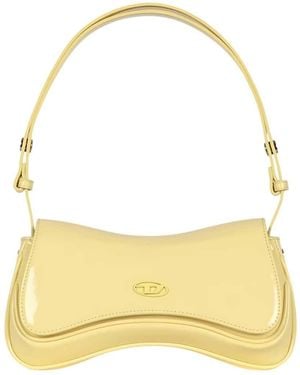 DIESEL Play Shoulder Bag With Logo Plaque - Metallic