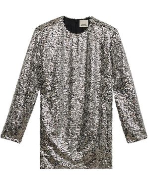 Isabel Marant Heliane Sequin Dress - Gray