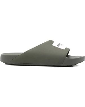 Givenchy Logo Slide Sandals - Green