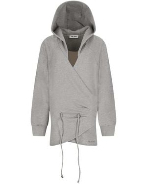 The Attico American Fleece Mini Dress - Gray