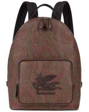 Etro Paisley Jacquard Backpack - Brown
