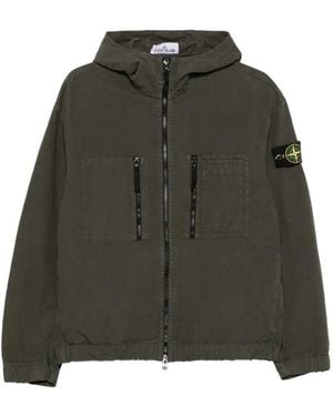 Stone Island Zip-Up Jacket/Hoodie - Green