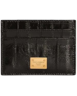 Dolce & Gabbana Eel Skin Card Holder - Black