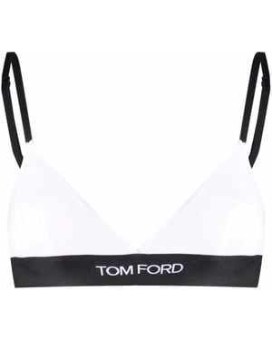 Tom Ford Reggiseno A Triangolo Con Banda Logo - Nero