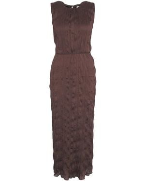 STAUD Mizu Pleated Dress - Purple