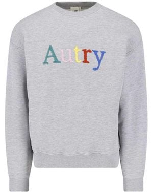 Autry Heavyweight 120D Jersey Sweatshirt, Dark Melange Colour - Grey