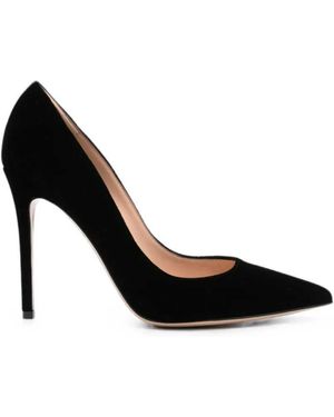 Gianvito Rossi Gianvito Velvet Pumps With Pointed Toe And Heel - Black
