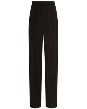 Dolce & Gabbana Wool Gabardine Trousers - Black