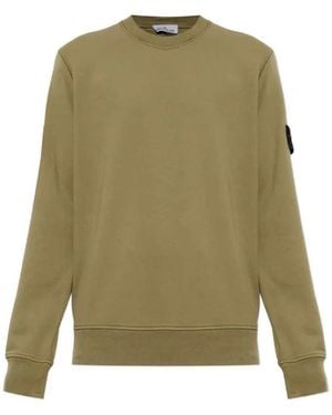 Stone Island Logo-Patch Jumper - Green