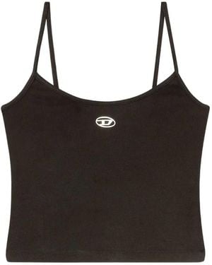 DIESEL Cotton Tank Top - Black