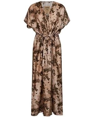 Uma Wang Printed Drawstring Dress - Natural