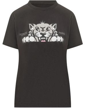KENZO Tiger Print T-Shirt - Black
