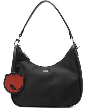 Gcds Shoulder Bag With Logo Appliqué - Black