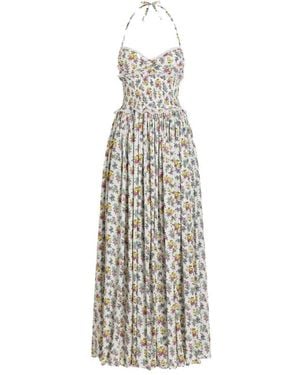 Dolce & Gabbana Floral Maxi Dress - White