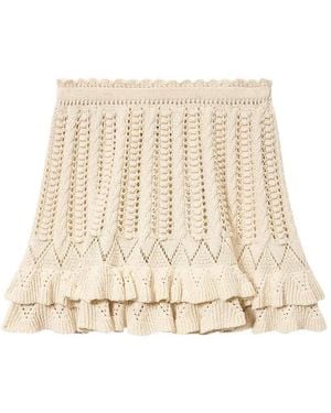 Isabel Marant Ruffled Miniskirt - Natural