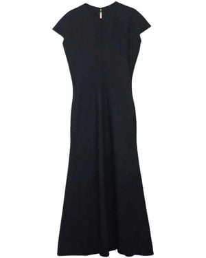 Jil Sander Long Dress With Cutouts - Black