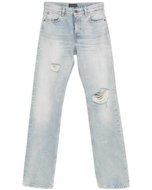 Haikure Distressed-Effect Straight-Leg Jeans - Blue