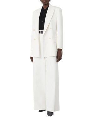 Max Mara Wide-Leg Cotton Pants - White