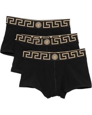 Versace Boxer Con Logo (Set Da Tre) - Nero