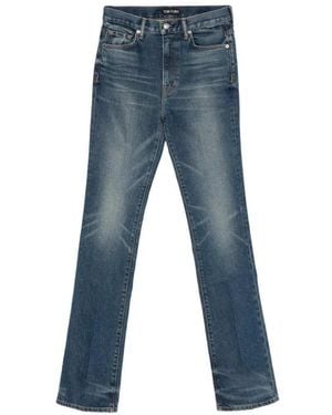 Tom Ford Lightened Effect Trousers - Blue