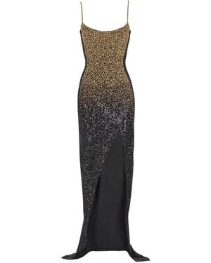 Balmain Long Dress With Embroidery - Multicolour