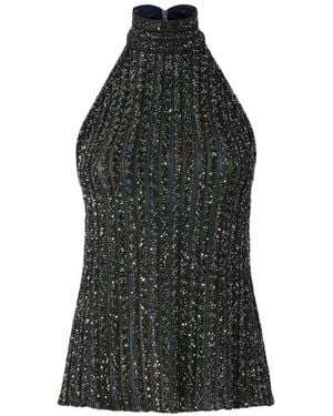 Missoni Sequin Halter Top - Black