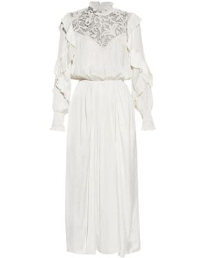 Isabel Marant Frilled Collar Long Dress - White