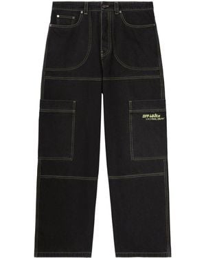 Off-White c/o Virgil Abloh Irregular Cargo Jeans - Black