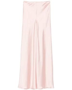 Norma Kamali Wide Leg Trousers With A Satin Finish - Pink