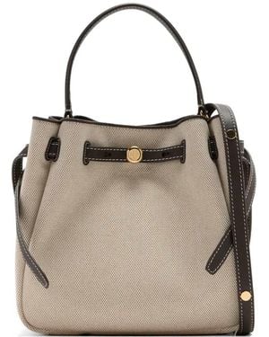 Tory Burch Romy Drawstring Bucket Bag - Natural