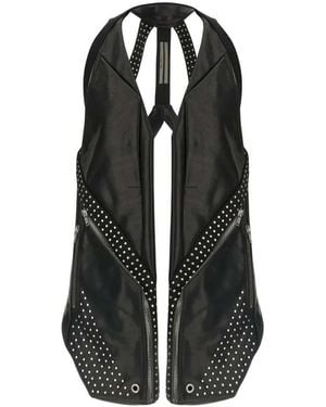 Rick Owens Temple Leather Vest - Black