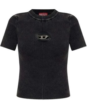 DIESEL Logo Cotton T-Shirt - Black
