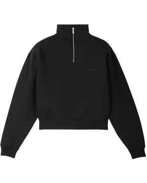 Jacquemus Felpa Con Zip-Donna - Nero