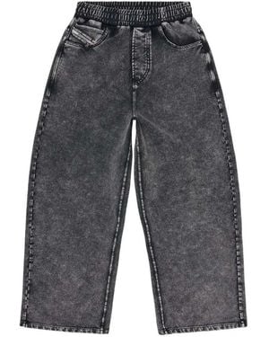 DIESEL Denim-Effect Sports Pants - Gray
