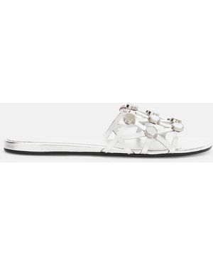 The Attico Grid' Slide Flat - White