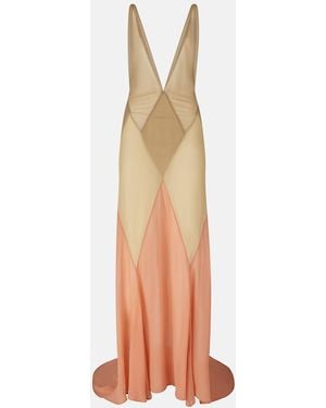 The Attico Long Dress - Natural