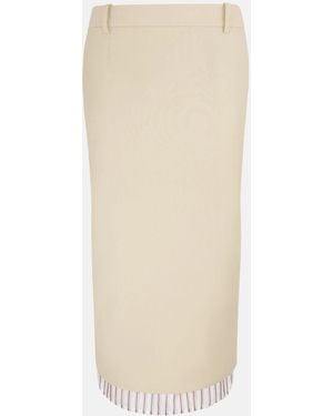 The Attico Midi Skirt - Natural
