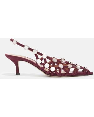 The Attico Grid' Slingback - Pink