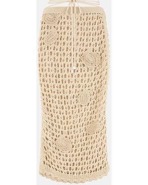 The Attico Midi Skirt - Natural