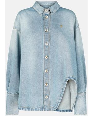 The Attico Diana' Shirt Jacket - Blue