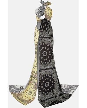 The Attico "Dara" Bandana Long Dress" - White